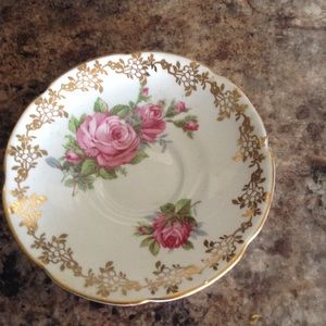 Vtg Collingwoods Bone China Saucer Roses